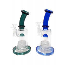 8" Colored Neck With Matrix Perc Water Pipe [MB029-2]