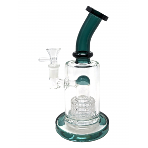 8" Colored Neck With Matrix Perc Water Pipe [MB029-2]