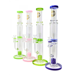 On Point Glass - 16.5" Fab Square & UFO Perc Water Pipe - [MB1044]