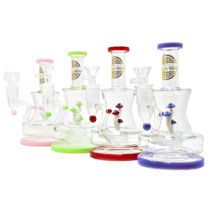 On Point Glass - 7.5" Showerhead Mushroom Perc Joint Catch Water Pipe - [MB1045]