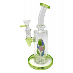 9" Slyme Leaf Perc Water Pipe [MB124]