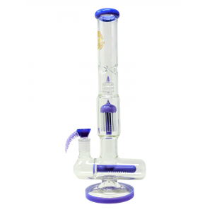 On Point Glass - 16" Multi Perc Water Pipe with Spiked Bowl - [MB1360]