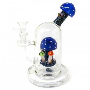 On Point Glass - 7" Cloud of Fungi W/ Monstrous Perc Water Pipe [MB1418]