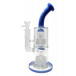 11" Bent Neck Double Layer Matric Perc Water Pipe [MB235]