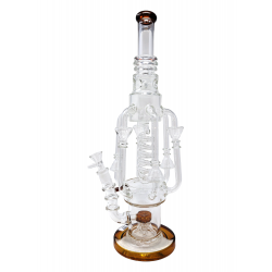 19" Spiral Coil W/ Jelly Fish Perc Recycler Water Pipe [MB786]