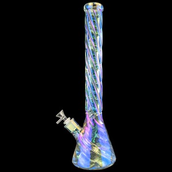 On Point Glass - 18" Crystal Whirlwind Beaker Water Pipe [MB957-18]