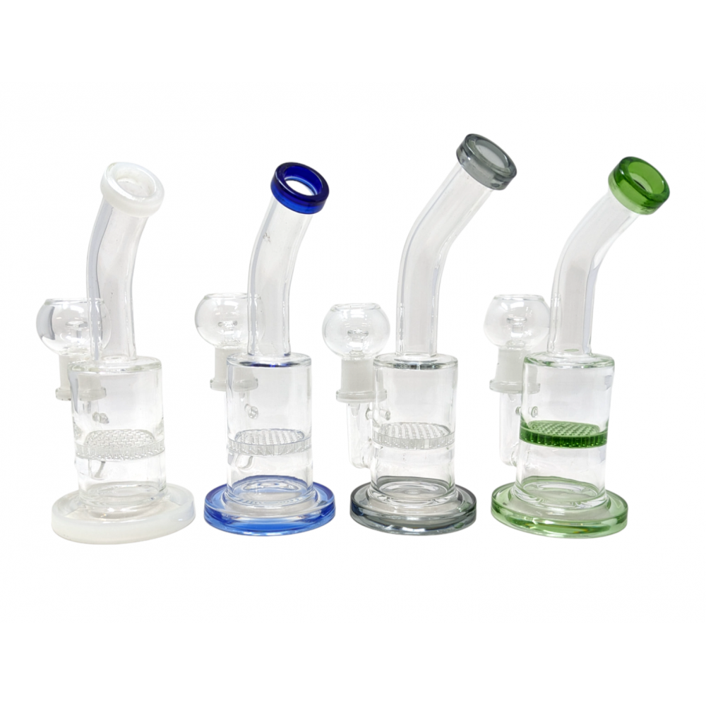 6" Color Trim Perc Water Pipe with Oil Dome [MIP602(O)]