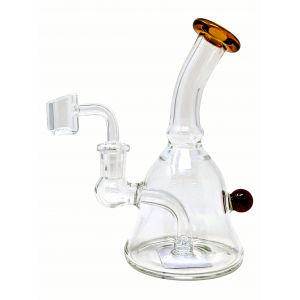 6.5" Assorted Mini Bell Bottom Marble Water Pipe Rig - [MRJ21-F]