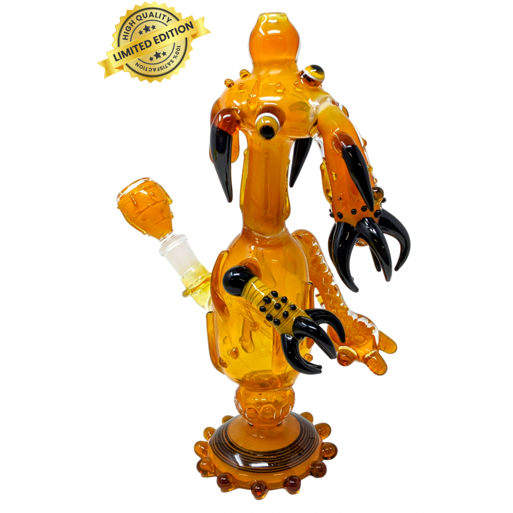 Gold Fumed Multi-Hand Monster Water Pipe - [NAP05]