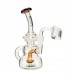 Flood-style Ooze mini recycler dab rig with showerhead perc and quartz banger