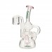Flood-style Ooze mini recycler dab rig with showerhead perc and quartz banger