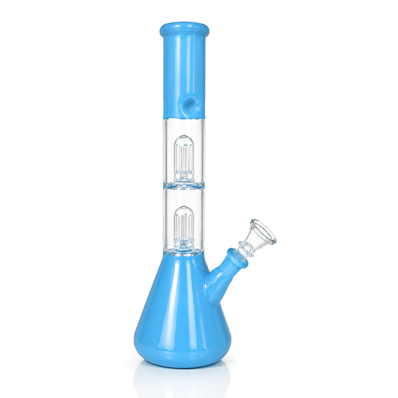 12" Double Dome Perc Glass Water Pipe
