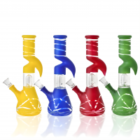 10" Single Dome Perc Zong Water Pipe - Assorted Colors