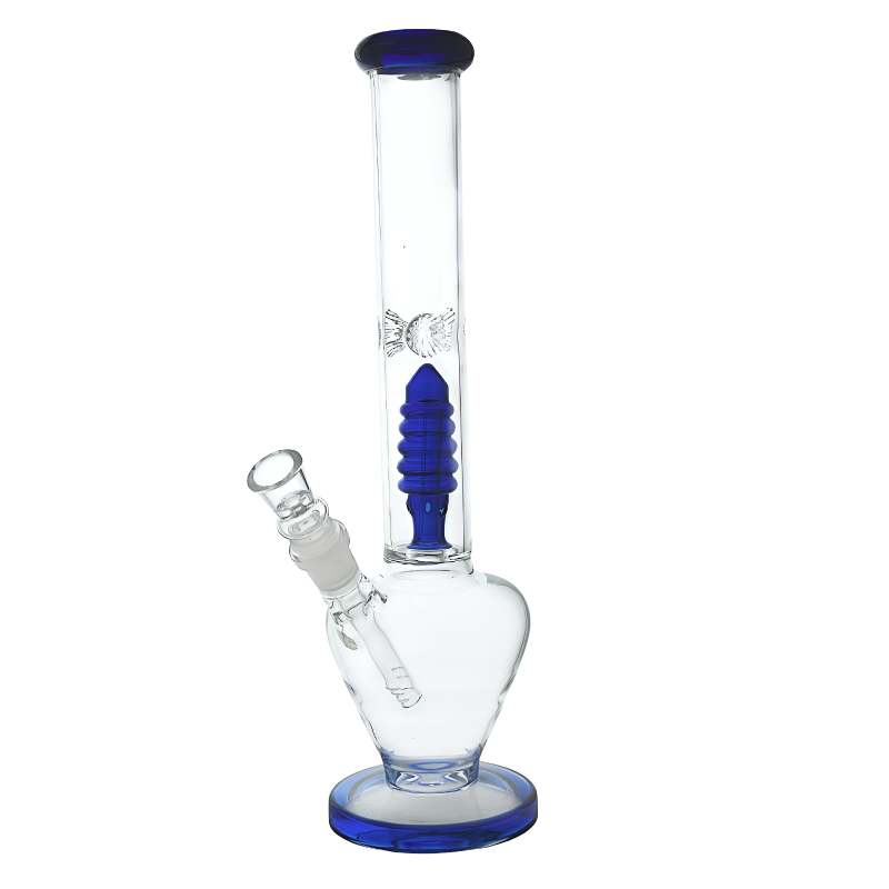 14" Stacked Cone Perc Round Base Water Pipe