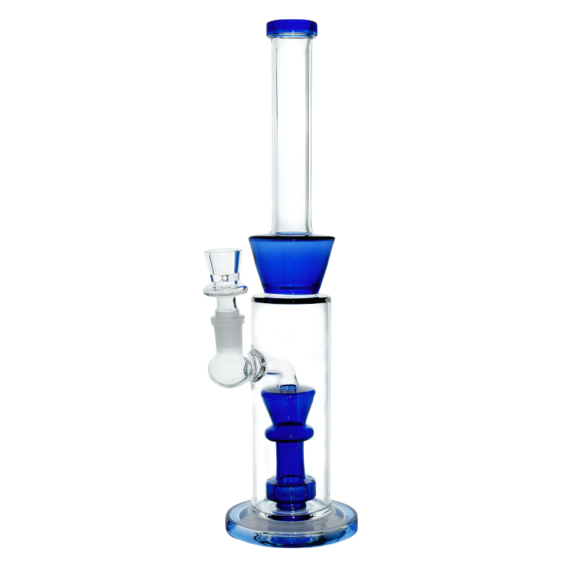 12" Color Accent Showerhead Perc Glass Water Pipe Bong