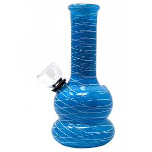5" Solid Assorted Color Net Art Water Pipe - [PGB324]