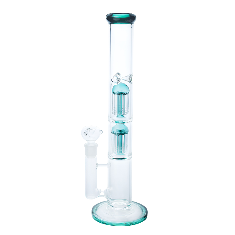 17" Dual Tree Perc Straight Tube Water Pipe