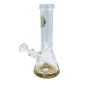 12" King Glass 9mm Gold Beaker 13mm Thick Base Water Pipe [54728]