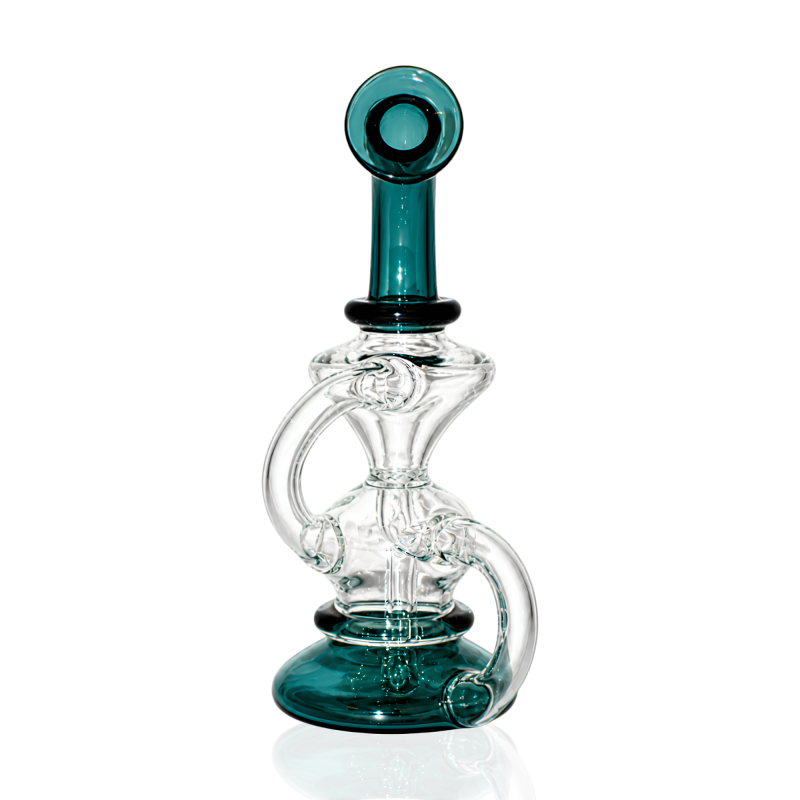 7" Hourglass Shape Recycler Water Pipe
