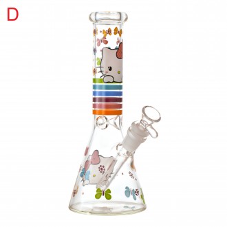 10" Whisker Waves Kitty Art Beaker Water Pipe [RG100]