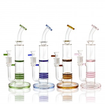 11" Triple Honeycomb & Hurricane Perc Straight Water Pipe - [RG101]
