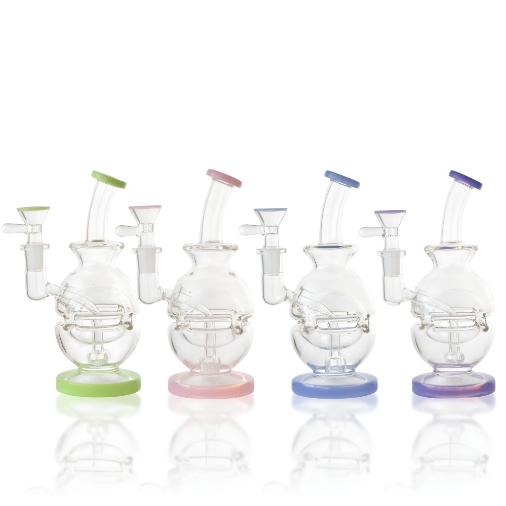 7" Fab Egg Showerhead Perc Glass Water Pipe 7 Inch Fab Egg Water Pipe with Showerhead Perc