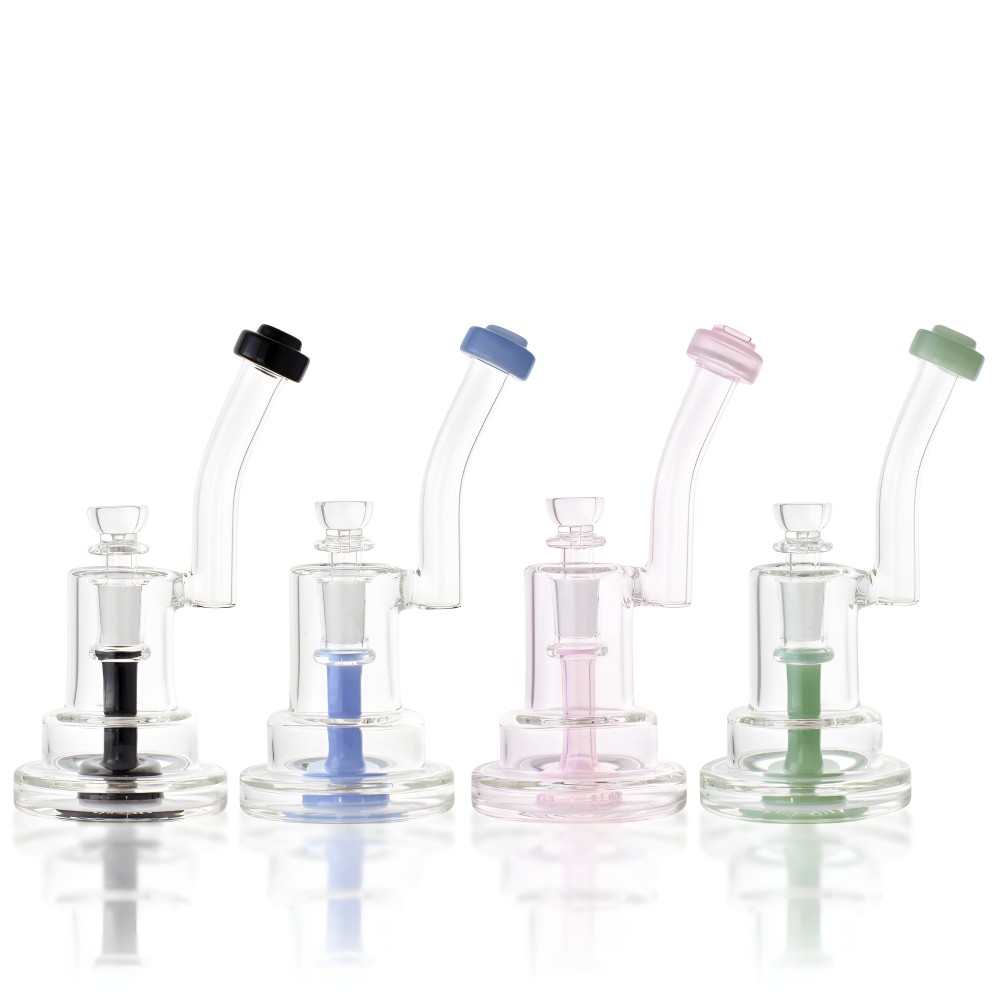 6.5" Low Profile Down Stem Matrix Perc Water Pipe 6.5 Inch Low Profile Matrix Perc Glass Water Pipe