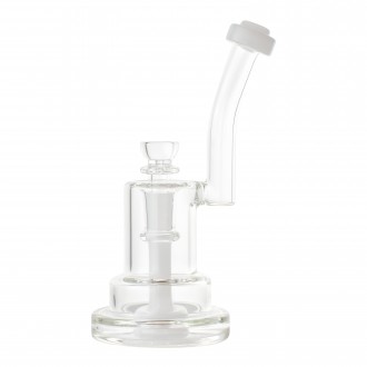 6.5" Low Profile Down Stem Matrix Perc Water Pipe - [RG106]