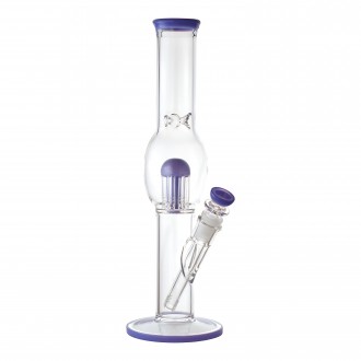 13.5" Orb Belly Tree Perc Straight Tube Water Pipe