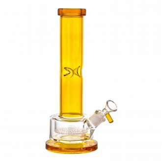 10.5" Thick Base Topped Barrel Honeycomb Perc Water Pipe - [RG110]