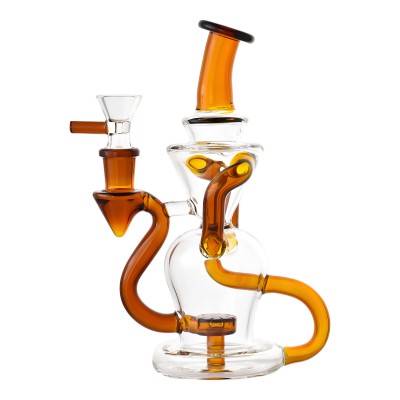 8" Dual Loop Showerhead Perc Recycler Water Pipe - [RG114]
