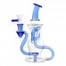 8" Dual Loop Recycler Water Pipe with Showerhead Perc 8 Inch Dual Loop Showerhead Perc Recycler Glass Water Pipe