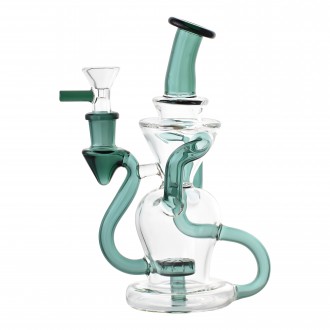 8" Dual Loop Showerhead Perc Recycler Water Pipe - [RG114]
