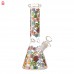 9.5-Inch Daisy Dreams Floral Beaker Glass Water Pipe