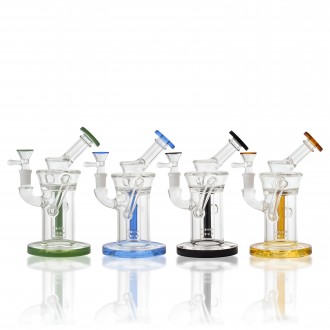 7.5" Dual Arm Cylindrical Recycler Water Pipe - [RG117]