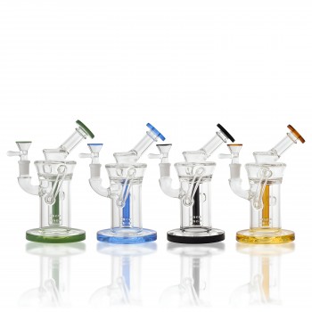 7.5" Dual Arm Cylindrical Recycler Water Pipe - [RG117]