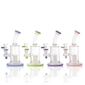 6.5" 6-Arm Tree Perc Cylindrical Water Pipe - [RG120]