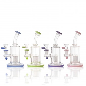 6.5" 6-Arm Tree Perc Cylindrical Water Pipe - [RG120]