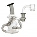5" Compact Recycler Water Pipe – Portable Glass Rig 5 Inch Compact Recycler Glass Water Pipe