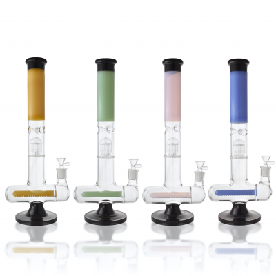 15.5" Tree Perc Straight Tube  Inline Water Pipe - [RG125]