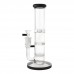 10" Straight Tube Bong – Honeycomb & Hurricane Perc Glass Pipe 10 Inch Straight Tube Water Pipe with Honeycomb and Hurricane Perc