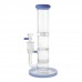 10" Straight Tube Bong – Honeycomb & Hurricane Perc Glass Pipe 10 Inch Straight Tube Water Pipe with Honeycomb and Hurricane Perc