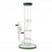 10" Straight Tube Bong – Honeycomb & Hurricane Perc Glass Pipe 10 Inch Straight Tube Water Pipe with Honeycomb and Hurricane Perc