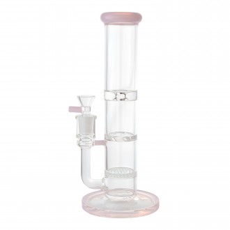 10" Straight Tube Honeycomb & Hurricane Perc Water Pipe - [RG128]