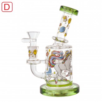 6.5" Unicorn Magic Puff Cylindrical Water Pipe - [RG130]