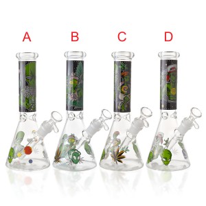 10" Cosmic Alien Beaker Water Pipe - Glow in the Dark [RG137]