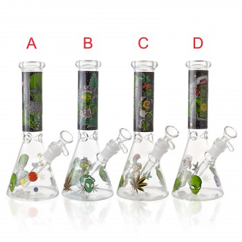 10" Cosmic Alien Beaker Water Pipe - Glow in the Dark [RG137]