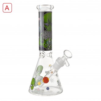10" Cosmic Alien Beaker Water Pipe - Glow in the Dark [RG137]