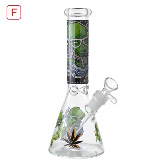 10" Cosmic Alien Beaker Water Pipe - Glow in the Dark [RG137]
