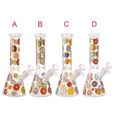 10" Donut Obsession Beaker Water Pipe - Glow in the Dark [RG141]